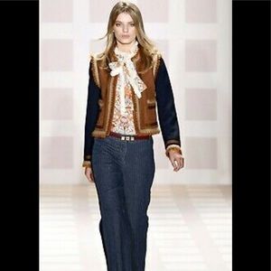 Tory Burch Quincy Fringed Tweed Jacket